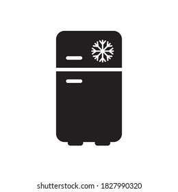 Diseño de iluminación de vectores planos de iconos de refrigerador