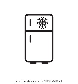 Diseño de iluminación de vectores planos de iconos de refrigerador