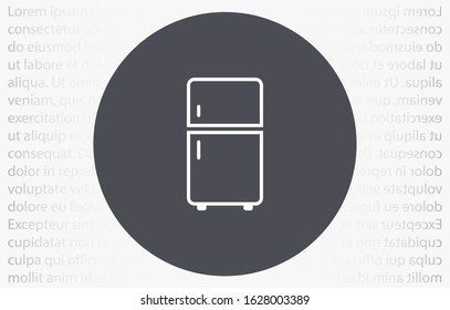 Refrigerator Icon Flat Vector Illustration.Refrigerator Outline Icon Vector Illustration Eps.Retro fridge icon. Outline illustration of retro fridge vector icon for web