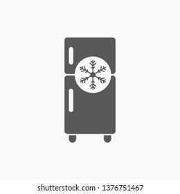 refrigerator icon, fridge vector