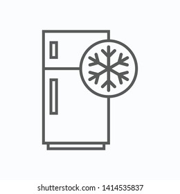 refrigerator icon, fridge vector, freezer illustration