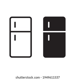 icono del refrigerador. Icono vectorial de la nevera. Icono de congelador