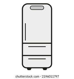 refrigerator icon. fridge icon. Vector illustration. Stock image.