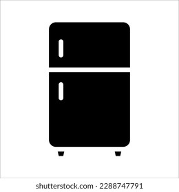 icono del refrigerador, plantilla de símbolo del vector del refrigerador, ilustración del vector sobre fondo blanco