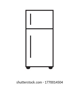 Ilustración del icono del refrigerador. icono de vector simple editable sobre fondo blanco