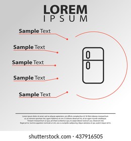 refrigerator icon. refrigerator infographics template