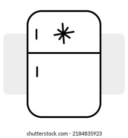 refrigerator icon. Interior design.Vector illustration. Stock image. 