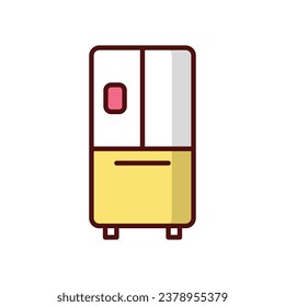 Refrigerator icon isolate white background vector stock illustration