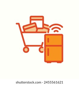 refrigerator icon, isolated icon in light background, perfect for website, blog, logo, graphic design, social media, UI, mobile app