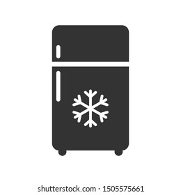 Refrigerator icon isolated on white background. Vector illustration. Eps 10.