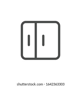 Icono del refrigerador. Símbolo frigorífico moderno, simple, vector, icono para el diseño de sitios web, aplicación móvil, ui.  Ilustración vectorial
