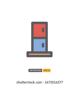 Kühlschrank-Symbol einzeln auf weißem Hintergrund. für Ihr Webdesign, Logo, App, UI. Vektorillustration Grafik Illustration und bearbeitbarer Strich. EPS10.