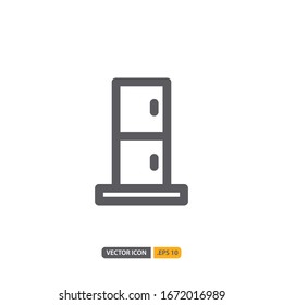 refrigerator icon isolated on white background. for your web site design, logo, app, UI. Vector graphics illustration and editable stroke. EPS 10.