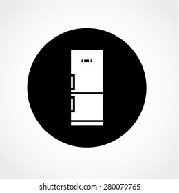 Refrigerator Icon Isolated on White Background