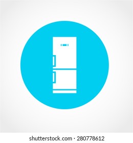 Refrigerator Icon Isolated on White Background