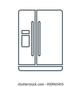 Refrigerator Icon Isolated on White Background.vector illustration icon