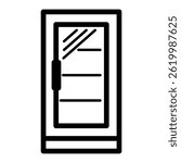 Refrigerator icon in line style