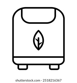 Refrigerator Icon in line style. Small Refrigerator in line style