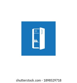 Refrigerator icon, logo isolated on white background