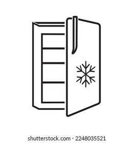 Refrigerator icon, logo isolated on white background
