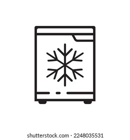 Refrigerator icon, logo isolated on white background