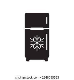 Icono de refrigerador, logotipo aislado en fondo blanco
