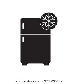 Refrigerator icon, logo isolated on white background