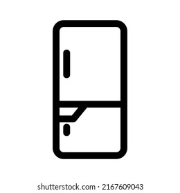 refrigerator icon or logo isolated sign symbol vector illustration - high quality black style vector icons
