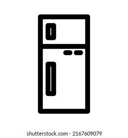 icono de refrigerador o logotipo símbolo de señalización aislado ilustración vectorial - iconos vectoriales de estilo negro de alta calidad
