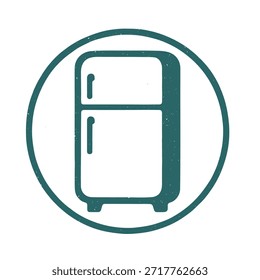 Vector del sello del logotipo del refrigerador en el fondo blanco
Icono de sello de Vector