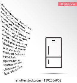 Refrigerator icon . Lorem Ipsum Illustration design