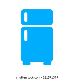 refrigerator icon modern flat blue