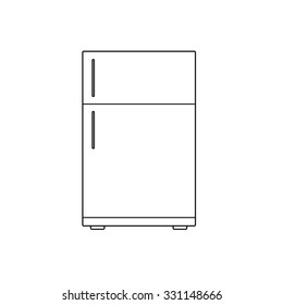 Refrigerator icon on white background.  Vector Illustration
