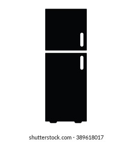 Refrigerator icon on the white background