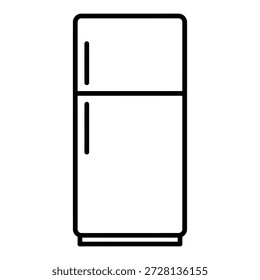 El icono del refrigerador representa un aparato de cocina moderno para el almacenamiento y la refrigeración de alimentos.