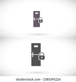 Refrigerator icon security  . Lorem Ipsum Illustration design
