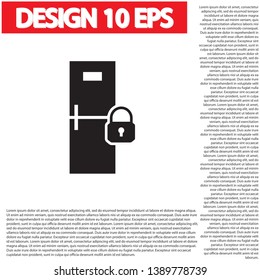 Refrigerator icon security  . Lorem Ipsum Illustration design
