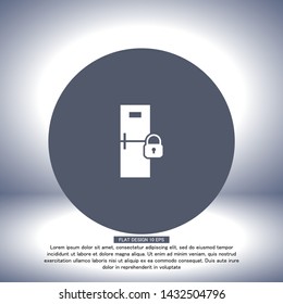 Refrigerator icon security . Lorem Ipsum Illustration design
