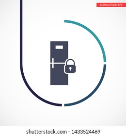Refrigerator icon security . Lorem Ipsum Illustration design