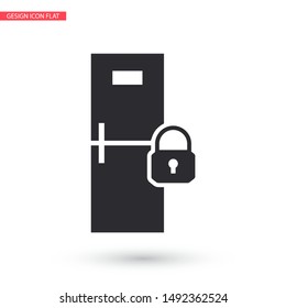 Refrigerator icon security . Lorem Ipsum Illustration design