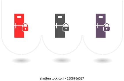 Refrigerator icon security . Lorem Ipsum Illustration design