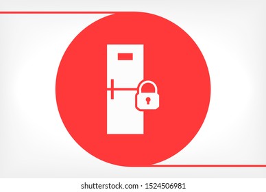 Refrigerator icon security . Lorem Ipsum Illustration design
