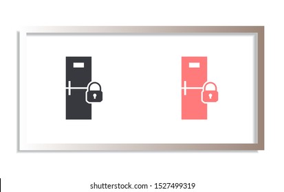 Refrigerator icon security . Lorem Ipsum Illustration design