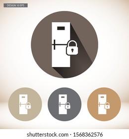 Refrigerator icon security . Lorem Ipsum Illustration design