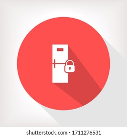 Refrigerator icon security . Lorem Ipsum Illustration design