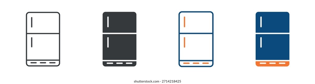 Conjunto de iconos de refrigerador Colección de estilo múltiple