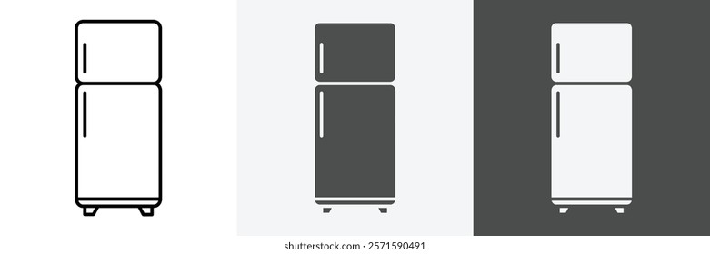 Refrigerator icon set vector art