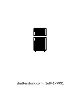 Kühlschrank-Symbol. einfach, flach, schwarz.