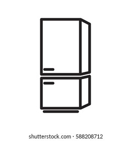 Refrigerator icon. Simple kitchen and cooking illustration. Vector sign for mobile app or website.