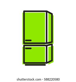Refrigerator icon. Simple kitchen and cooking illustration. Vector sign for mobile app or website.